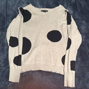 Polka Dot Sweater - Black and Cream